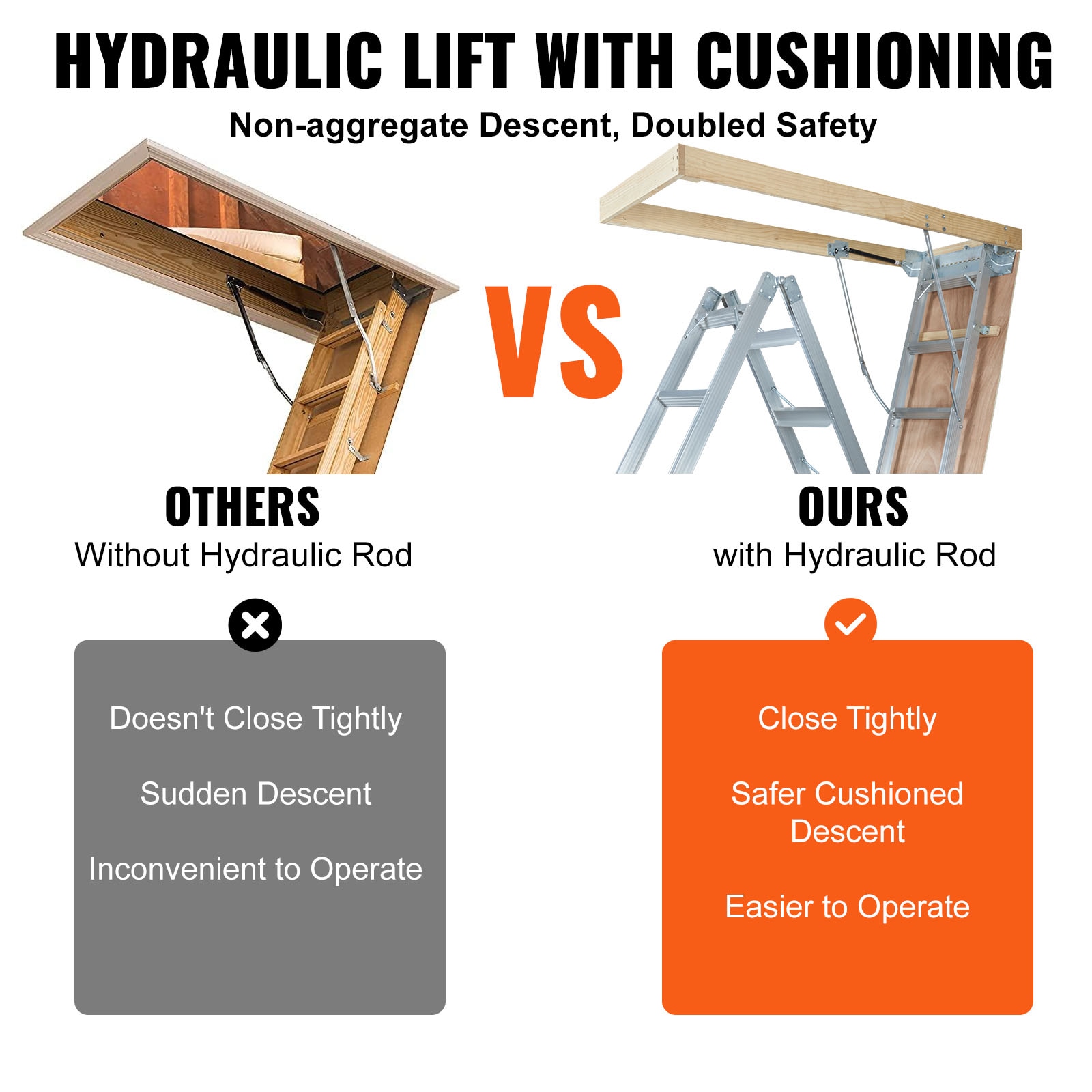 Aluminium Attic Ladder Foldable Multi Purpose Extension Ladder_voghion.com